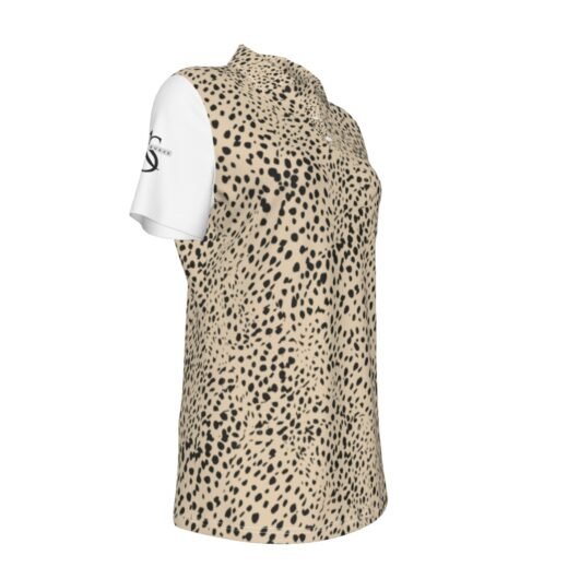 Women's Polo Collar Jersey With White Sleeves Animal design - Image 3