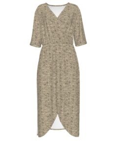 Leopard Print Women's Short Sleeve V-neck Dress