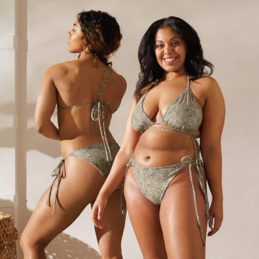 Leopard Print recycled string bikini