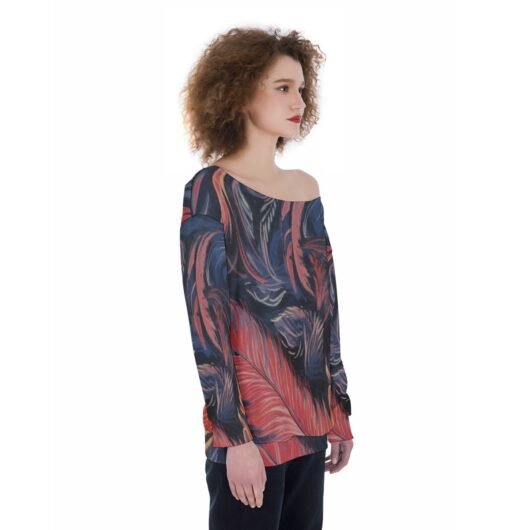 Oversized Women's Off-Shoulder Sweatshirt - Image 2