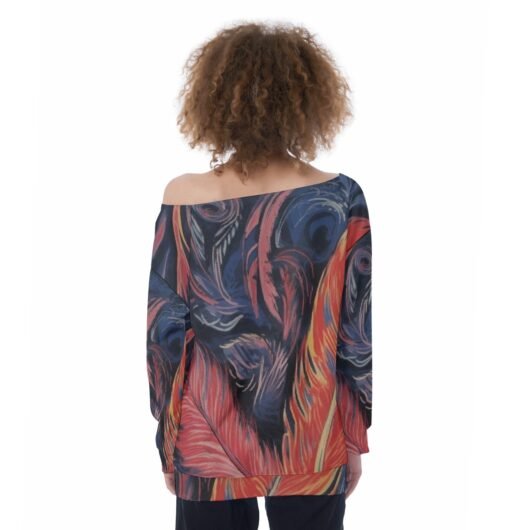 Oversized Women's Off-Shoulder Sweatshirt - Image 4
